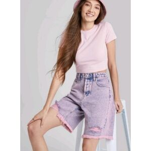 NEW Wild Fable High-Rise Wide Leg Bermuda Jean Shorts